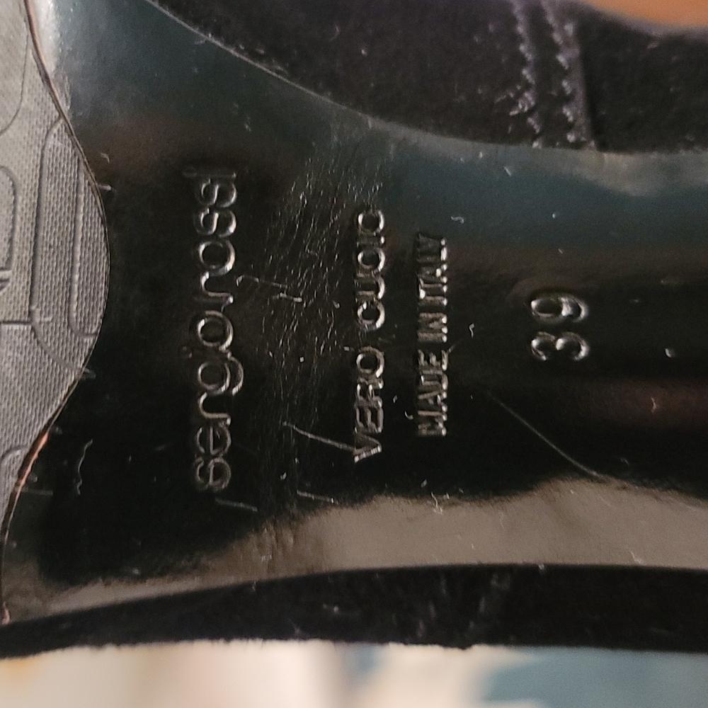 Sergio Rossi Black Suede Over the Knee Boots 39 - Picture 14 of 14